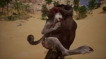 play Minotaure étire les trous d'un loup - faune